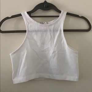 CottonOn Ribbed High-Neck Crop Top
